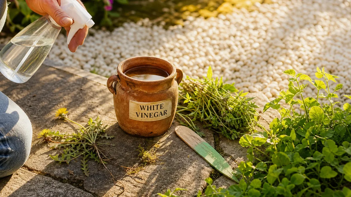 Vinaigre blanc désherbant interdit : risques et loi en 2026